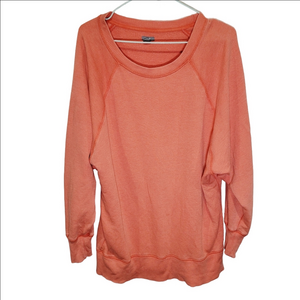 Aerie Orange Oversized  Crewneck Sweater Sl